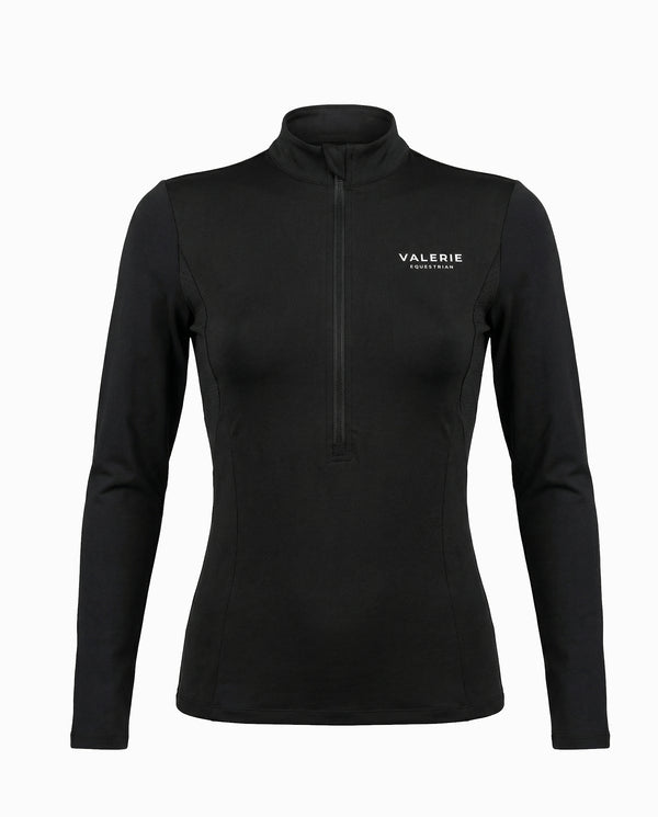 Perforated Zip-Up Turtleneck with Logo “Response”