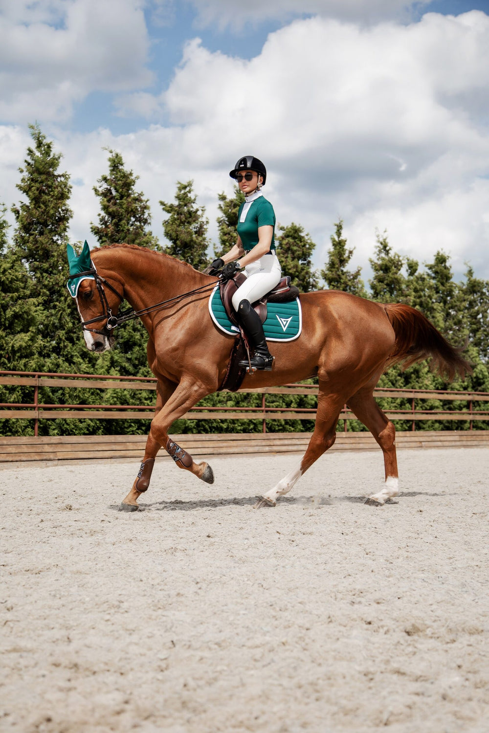 Nylon Saddle Pad with White Binding “Dynamics”