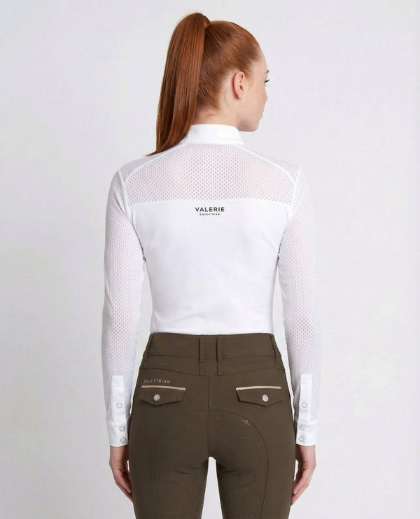 Perforated Competition Show Shirt “Serenity” — side view