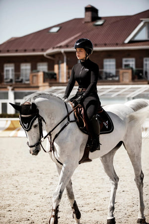 Perforated Zip-Up Turtleneck with Logo “Response”