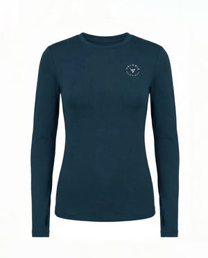 Long-Sleeve T-Shirt with Logo “Power” — fabric close-up