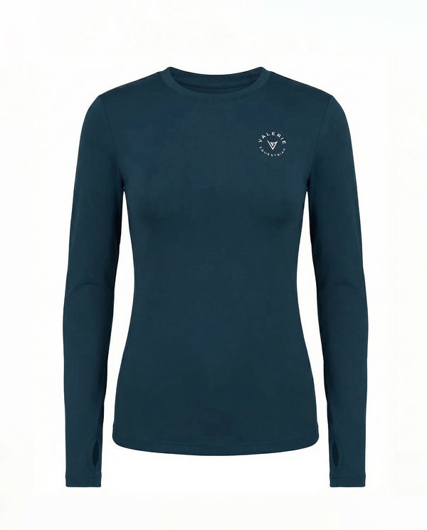 Long-Sleeve T-Shirt with Logo “Power” — fabric close-up