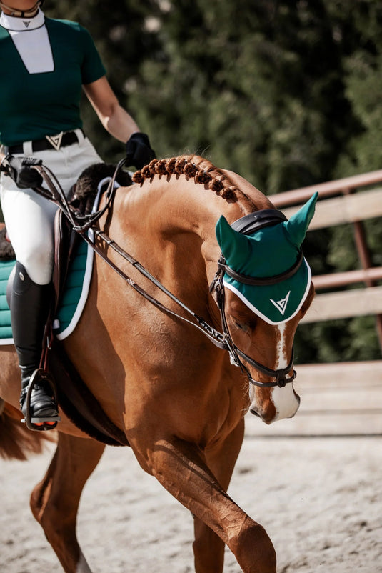 Nylon Horse Ear Bonnet with White Trim “Clarity”