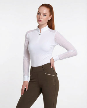 Women's Perforated Competition Show Shirt “Serenity”