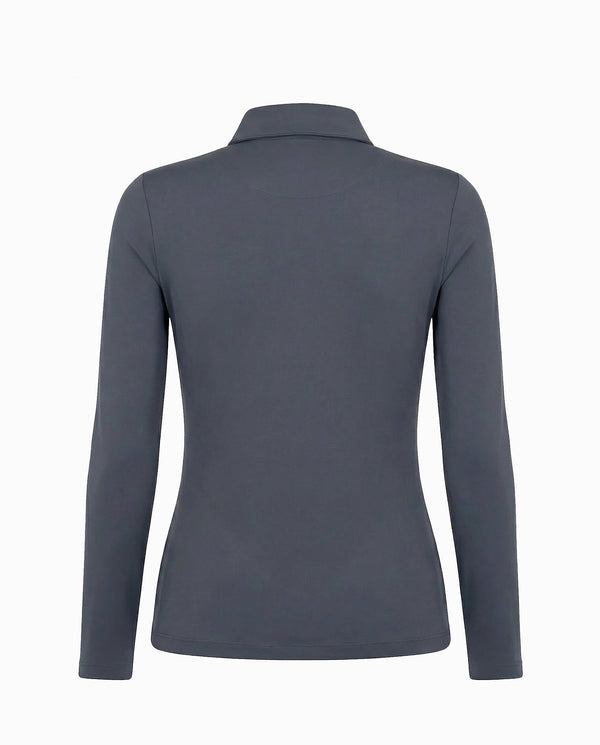 Zip-Up Turtleneck with Logo “Breath” — styling