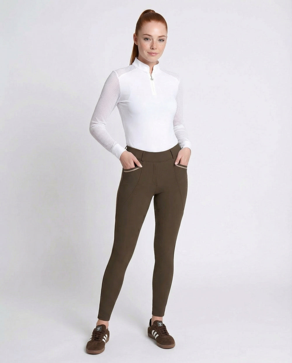 Women's Perforated Competition Show Shirt “Serenity”