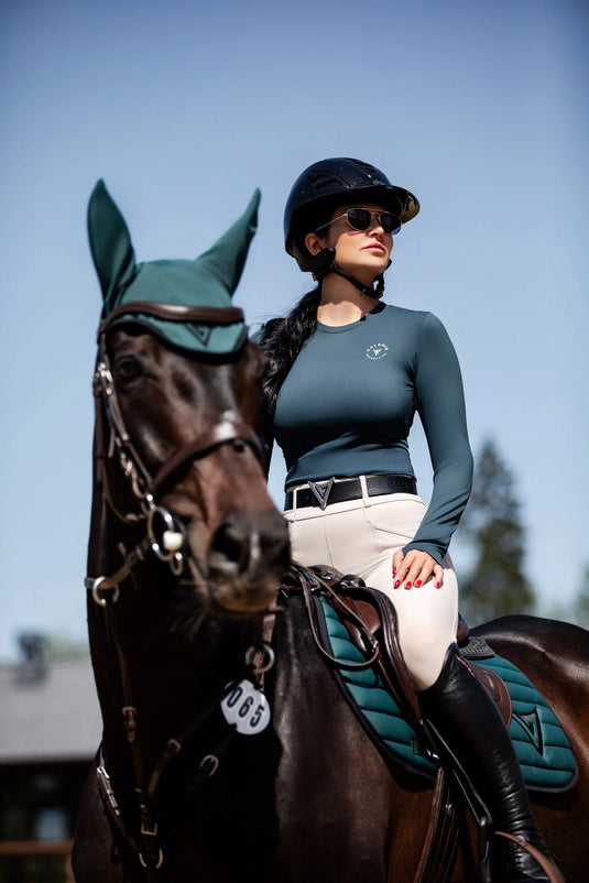 Nylon Horse Ear Bonnet with Black Trim “Trust”