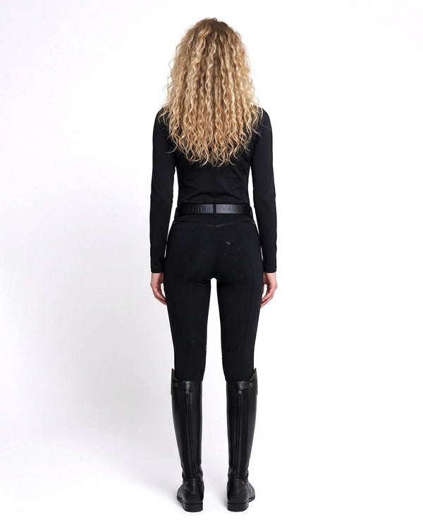 Perforated Zip-Up Turtleneck with Logo “Response”