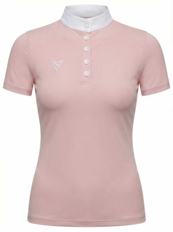 Pink competition show shirt, studio — Valerie Equestrian