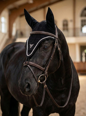 Black long fly veil — Valerie Equestrian