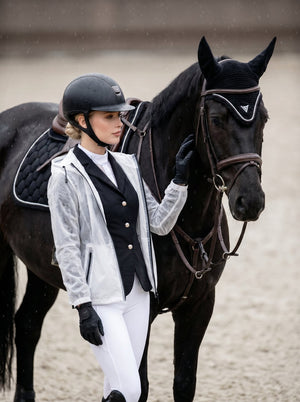 Transparent rain jacket, lifestyle — Valerie Equestrian
