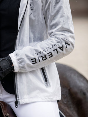 Transparent rain jacket, lifestyle — Valerie Equestrian