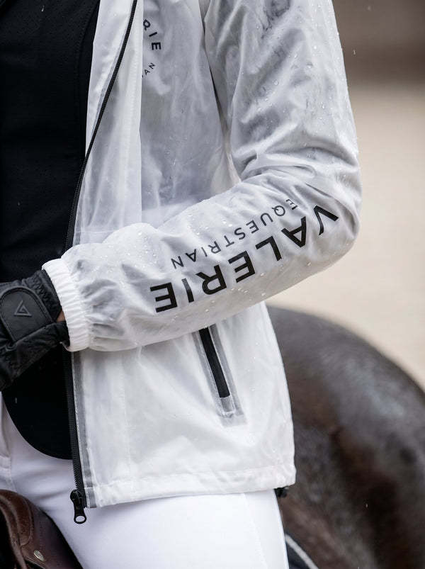 Transparent rain jacket, lifestyle — Valerie Equestrian